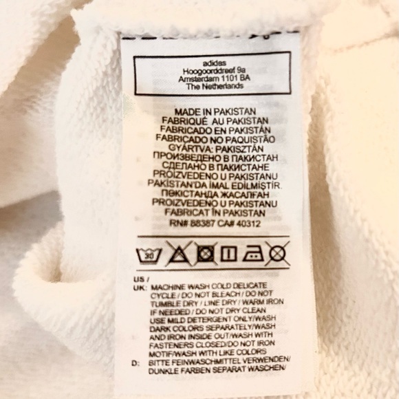 Adidas Women’s Trefoil White
Sweatshirt Half Zip Pullover
Size Large - Picture 7 of 7